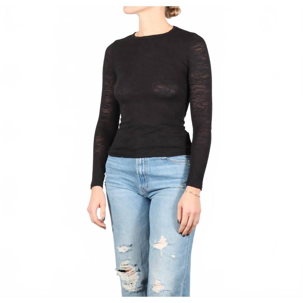 NEW RODEBJER henna swirl shirt in black